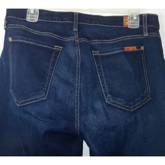 7 For All Mankind Dark Blue Ankle Jeans - Picture 3 of 6